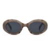 9288 Marble Oval Narrow Sunglasses Trendy Street Style Modern Women Sunglasses Lightweight UV Protection