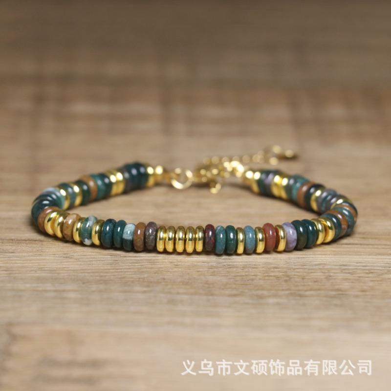 Βραχιόλι Heishi Πράσινης Αβεντουρίνης – Λεπτό Κόσμημα με Χρυσή Λεπτομέρεια, Δώρο Γαλήνης και Ευημερίας για Γυναίκες