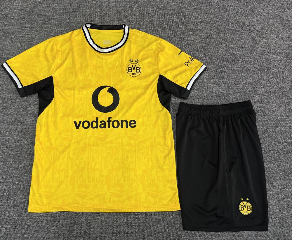 Dortmund Home Quick-Dry Football Kit: Men s & Kids  Jersey Set Size 20
