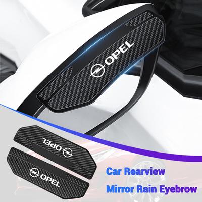 2 Piezas Cejas de Lluvia para Espejo Retrovisor de Coche de Fibra de Carbono Para Astra G H J F K Vectra C D Zafira B Antara Corsa Mokka