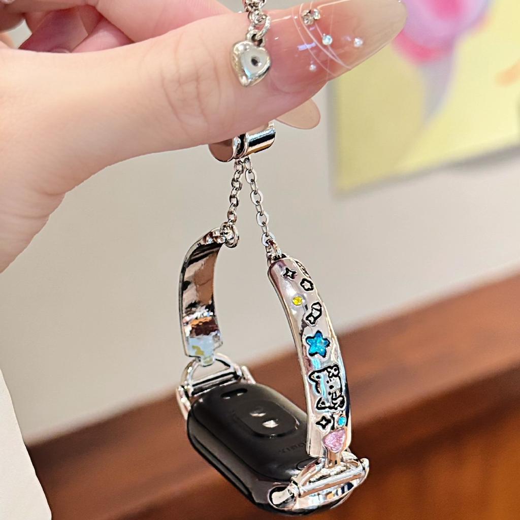 Suitable for Xiaomi Mi 10 Bracelet 89Pro Color Diamond Kitten Puppy Apple iwatch10SE Watch with Huawei GT5
