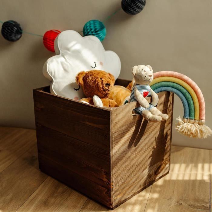 Caisse En Bois - Creative Deco - Lot De 4 - Compatible KALLAX Et EXPIDIT - 33 X 37 X 33 Cm - Vintage