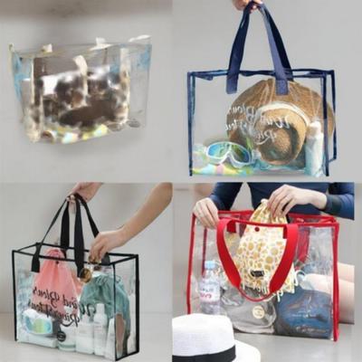 New Arrivals Open Run Women Transparent Waterproof Square Swim Bag