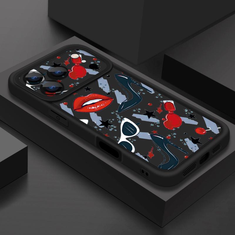 Fashion Lips Heels Print Case For iPhone 17 Pro Max Case iPhone 16 15 14 13 Pro Max 11 17e 16e Shockproof Bumper Soft Silicone Phone Cover Cases