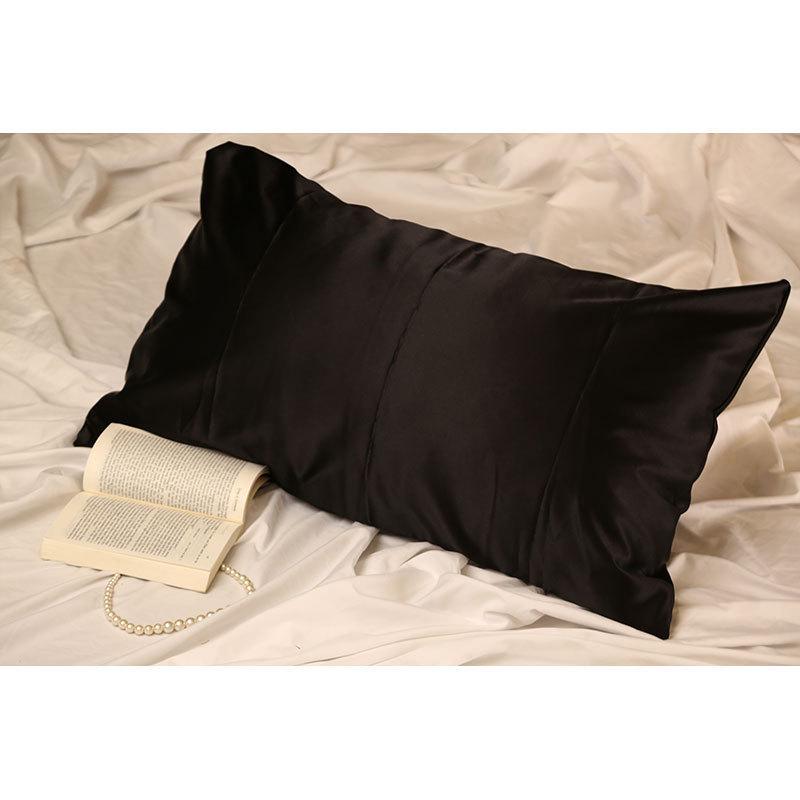 Solid Color Imitation Silk Pillowcase - Ice Silk Feel Satin Cushion Cover