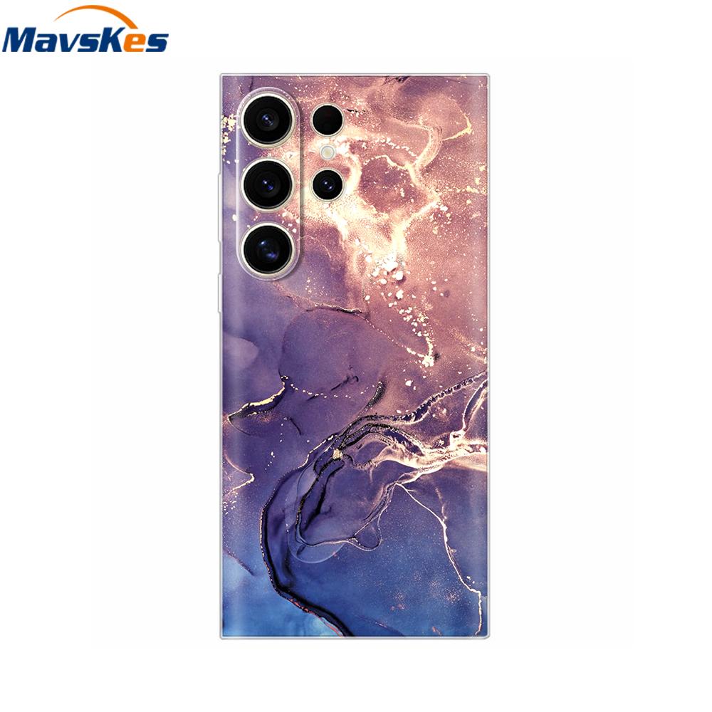 S24 Casing For Samsung Galaxy S24 Ultra Case Fashion Soft Clear TPU Phone Case Fundas For Samsung S24 FE S24Plus S24Ultra Cover