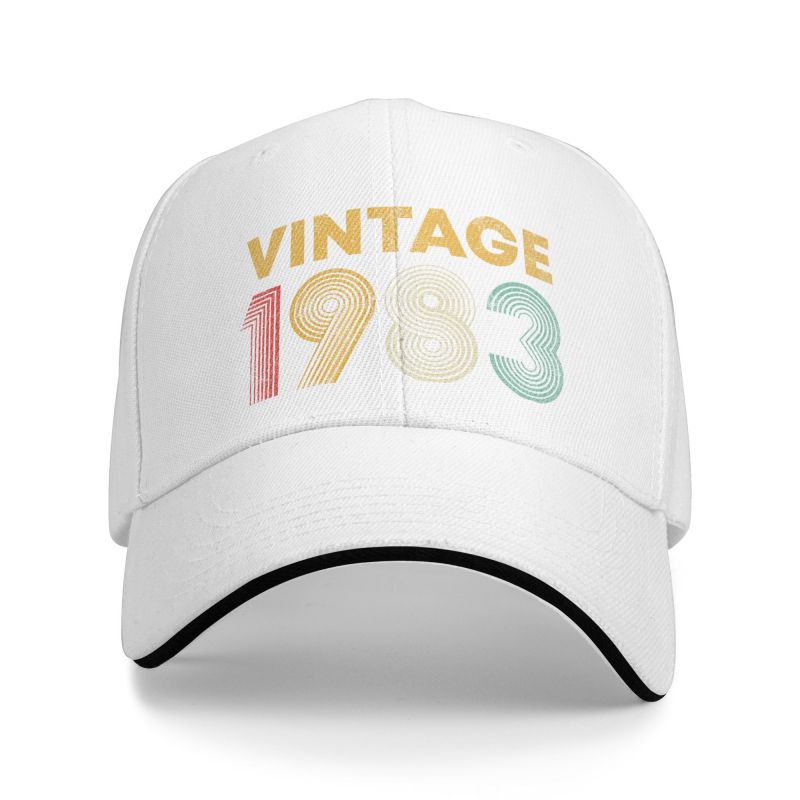 

Винтажная бейсболка 1983 года на заказ для женщин унисекс, дышащая, 39 лет, 1983 года рождения, 39-й день рождения, шляпа папы на открытом воздухе Baseball Cap