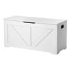 Kids Storage Bench, Wooden Toy Box Chest, Large Storage Cabinet with Safety Hinge, Toddlers Storage Bench for Playroom, Living Room or Entryway, Easy