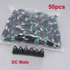 50pcs DC Male 5.5x2.1mm Power Plug Adapter Jack Terminal 5.5mm 2.1mm Connector Male for Led Strip CCTV Cameras Socket