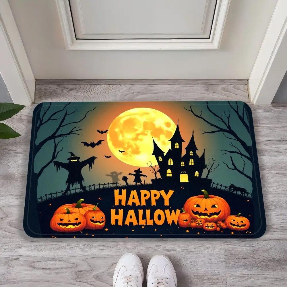 Halloween Carpet, Entrance Door, Foyer, Floor Mat, Bedroom, Bathroom, Festival Set, Scream Mat, Home Decoration