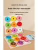 Montessori Wooden Donut Matching Puzzle: Early Education Color Recognition & Brain Training for Children