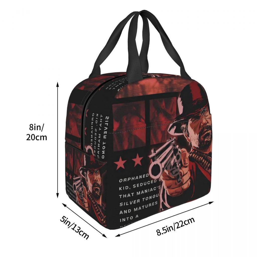 Insulated Lunch Bag Arthur Morgan Accessories Food Box Ins Style Cooler Thermal Bento Box For School
