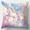 Home Decor Unicorns In Clouds Fantasy Decorative Pillow Covers Pattern Cushion Cover Suitable For Sofa Bedroom Car Pillow Cover