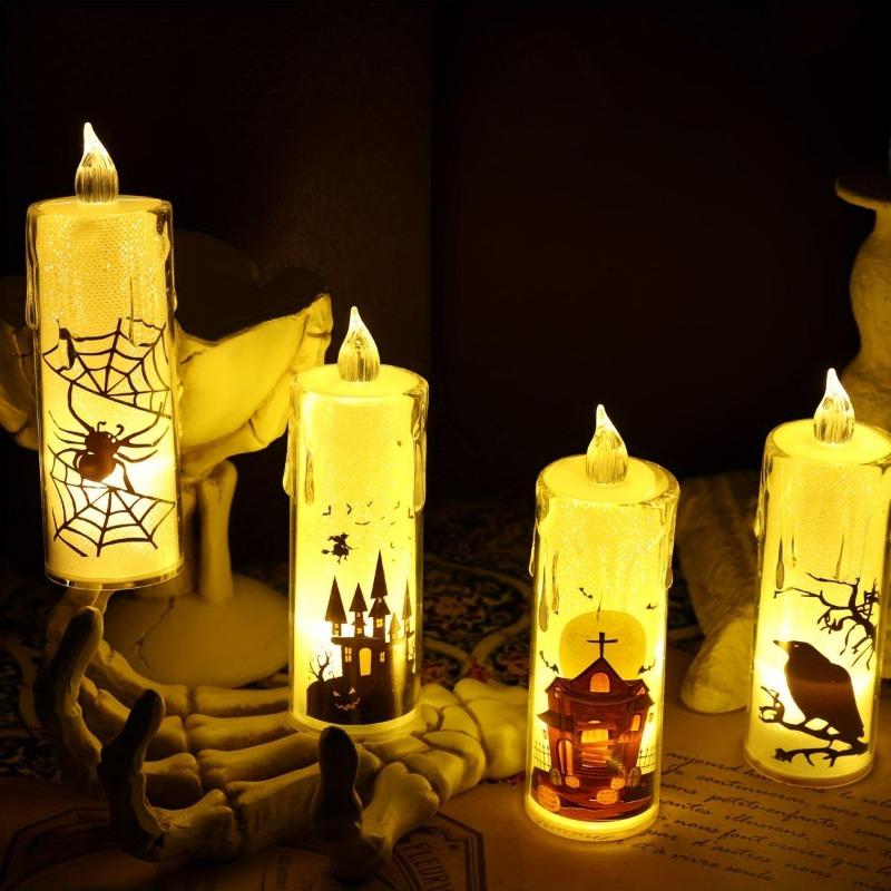 1PACK Halloween LED Electronic Candles, Decorative Lamps That Create a Scary Atmosphere, Bedside Lamps In Bedrooms, Scene Arrangement Props