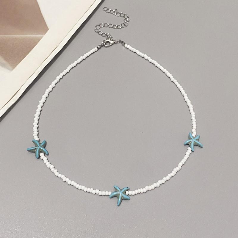 

Starfish Choker Necklace for Women Fashion Handmade Design Collar Neck Zircon Gift for Friend Wholesale Zircon dropshipping