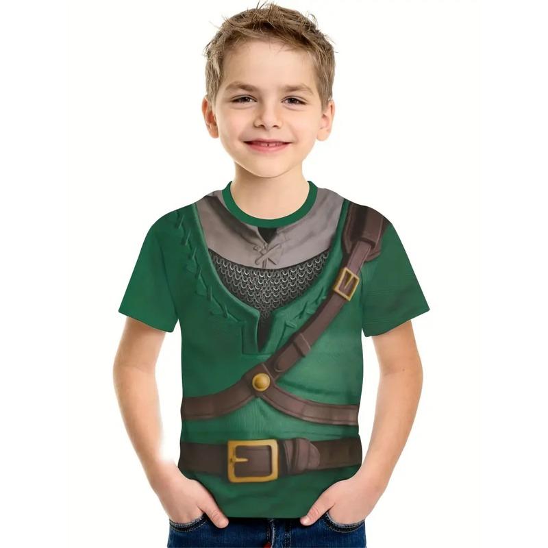 

2024 3D Принт Униформа Косплей Футболка Детская Одежда Футболка с Коротким Рукавом Детская Одежда Модная Футболка для Мальчиков Топ 150