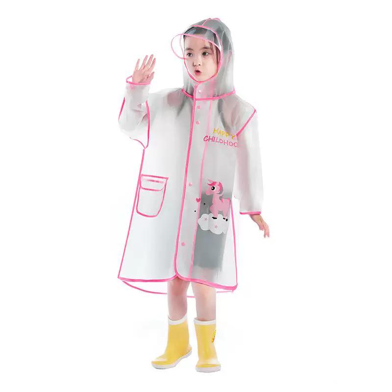 Children's Raincoat Girls' Waterproof Kindergarten Poncho Primary School Boys Transparent Poncho for Babies 3 Years Old 6 Years Old 10 Years Old