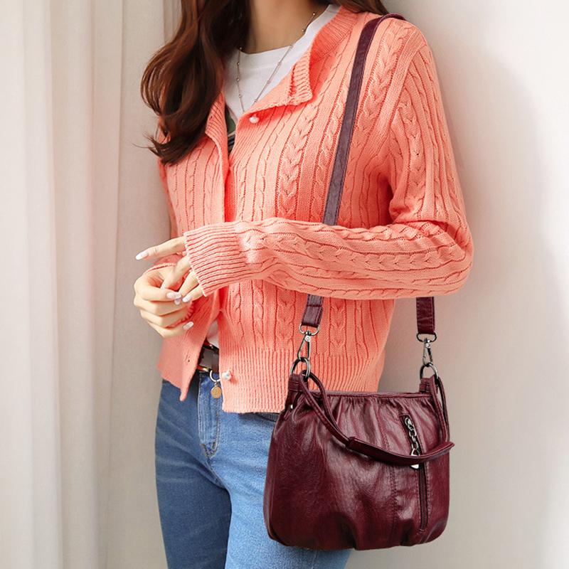 New European and American Fashion Retro Bag Women's Handbag Shoulder Bag Multi layer Large Capacity Crossbody Bag