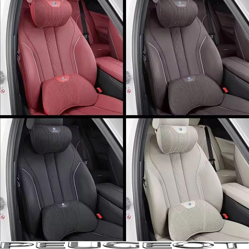 Car Neck Pillow Seat Cover Lumbar Support Headrest For VW GTI Polo T5 Passat Golf Tiguan Jetta CC T-ROC Scirocco Beetle Hub Cap