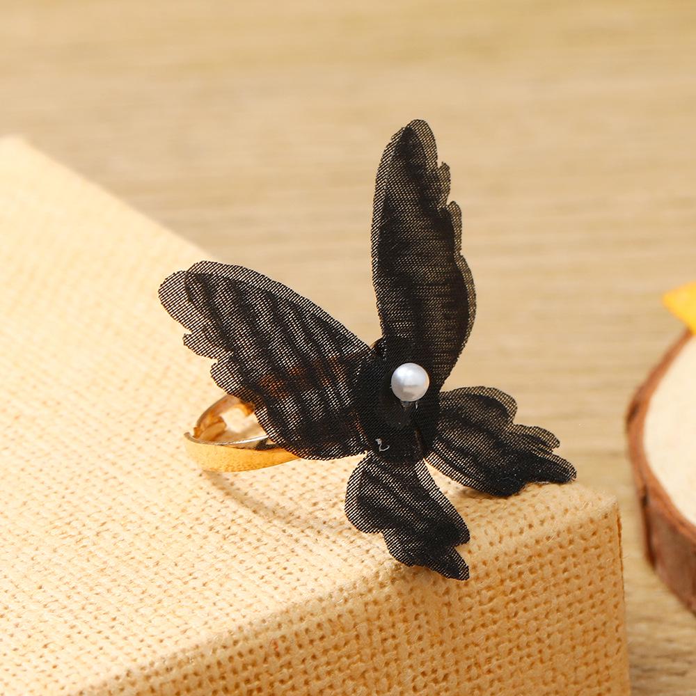 Summer New Arrival: Elegant Double Layer Rhinestone Butterfly Ring