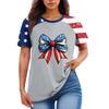 Women's Fashion Casual Printed Round Neck Raglan Sleeve T-Shirt Top T-Shirt Top Top