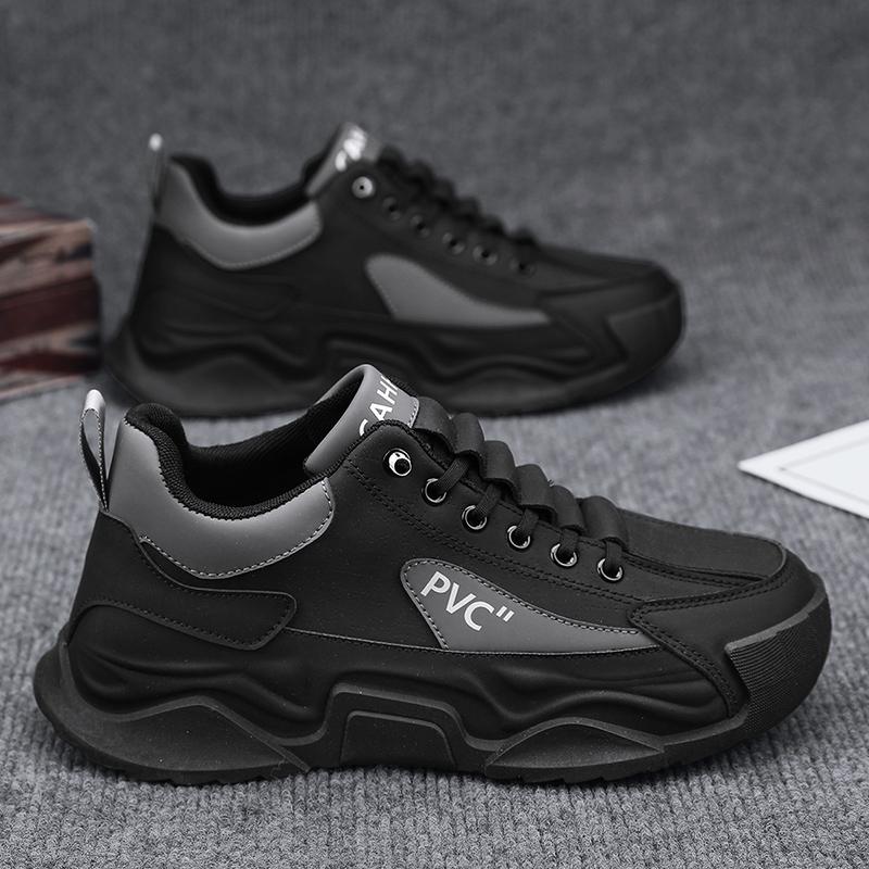 

Новые мужские модные повседневные спортивные кроссовки для мальчиков и студентов, трендовые мужские удобные дышащие кроссовки для отдыха, большой размер 39-50 39 чёрный