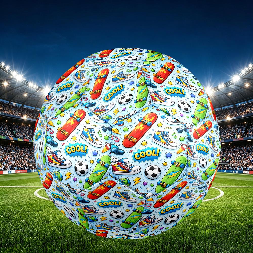 1pc Soccer Ball Pattern Football, Size 5 Soccer Ball Outdoor Athletic Training Ball, Unique Style, Exquisite Holiday Gift