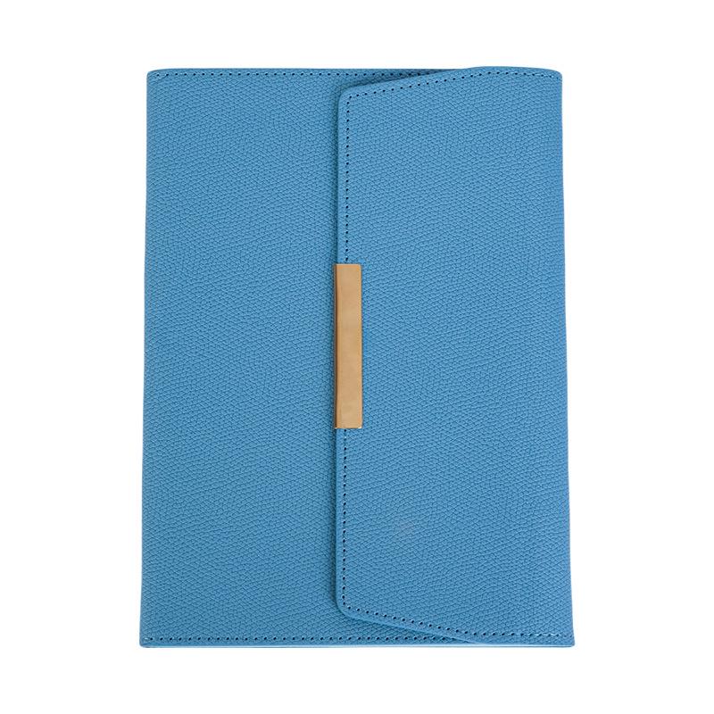A5 Trifold Multi-Color PU Leather Business Notebook with Square Buckle for Meetings