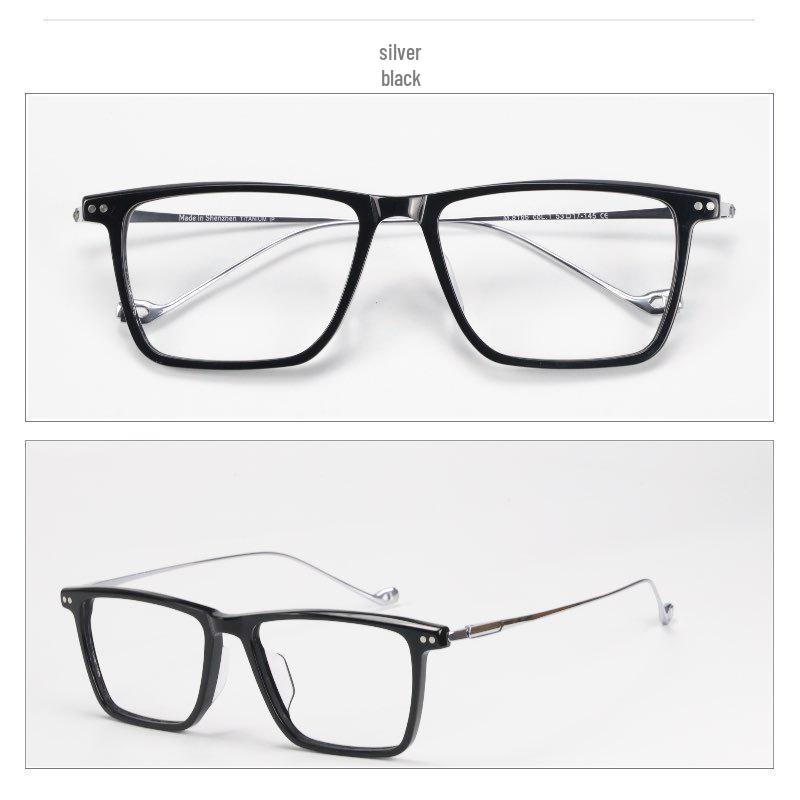 Unisex High-End Pure Titanium Eyeglass Frame for Prescription Myopia - Model 8166