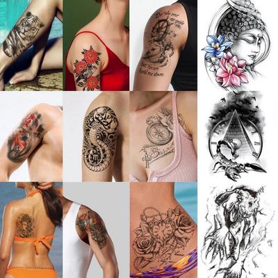 5+1 Premium Large Short Sleeve Forearm Size Tattoo Sticker, 1 Piece, 34.TH-500