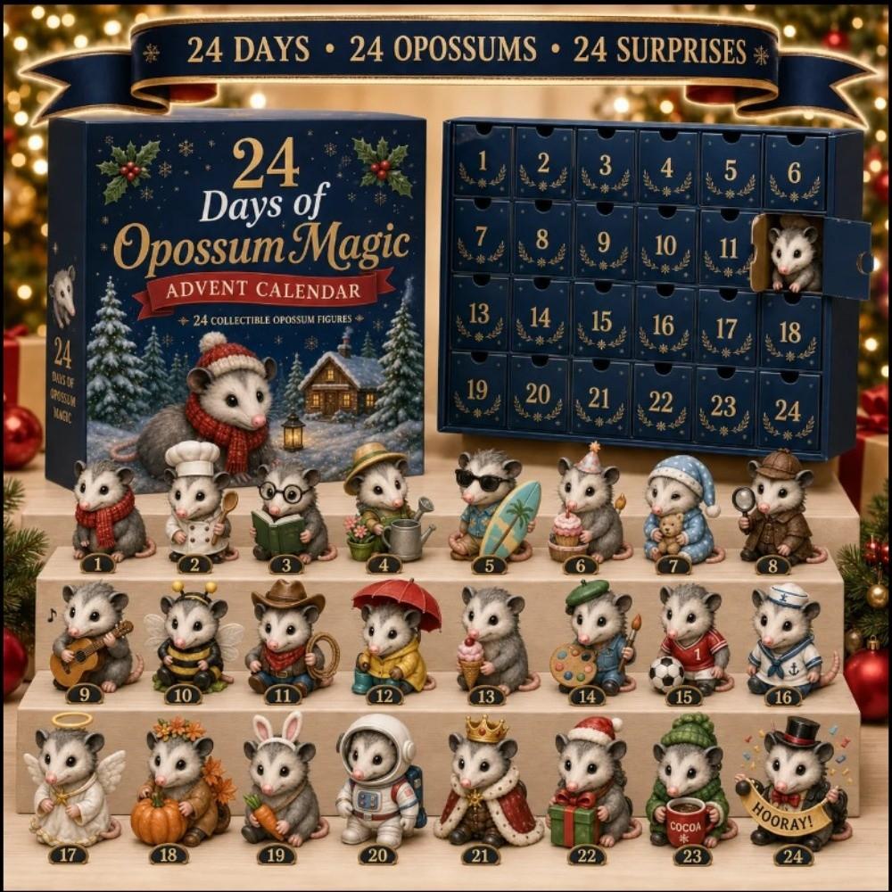 24-Tage-Weihnachts-Adventskalender Tägliches Auspacken Tiere Mini-Figuren Haus Festliche Dekoration