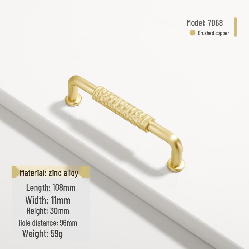 French Modern Gold Zinc Alloy Cabinet Handle