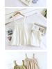 Women's Summer Cotton Gauze Pajama Set - Korean Camisole & Shorts, Sweet and Loose Homewear.