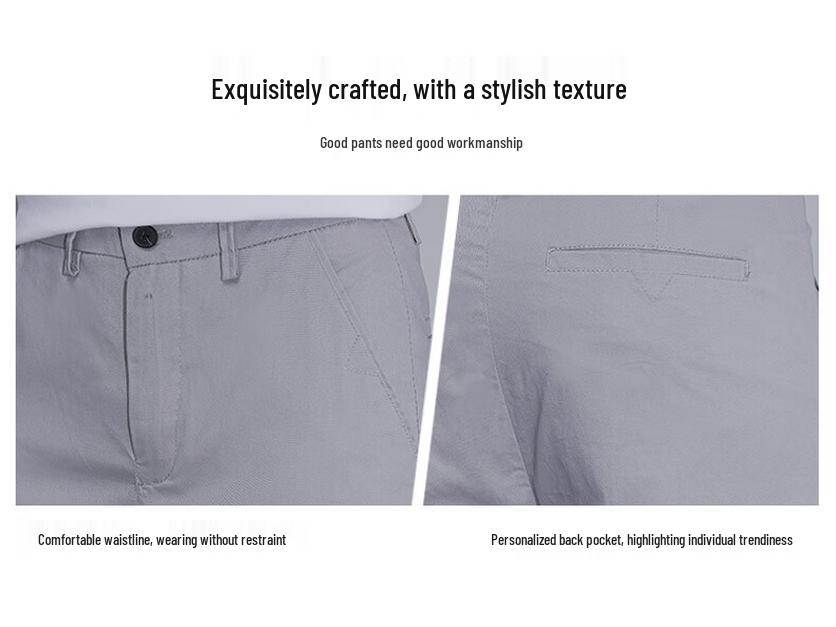 PLAYBOY Men's Slim Fit Straight Leg Casual Business Trousers