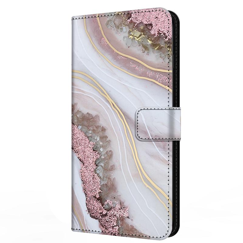 Leather Flip Case for Samsung A37 A57 Cover Wallet Book Stand Magnetic Cove Galaxy A 57 37 5G Capa Marble Partterns Funda Bumper