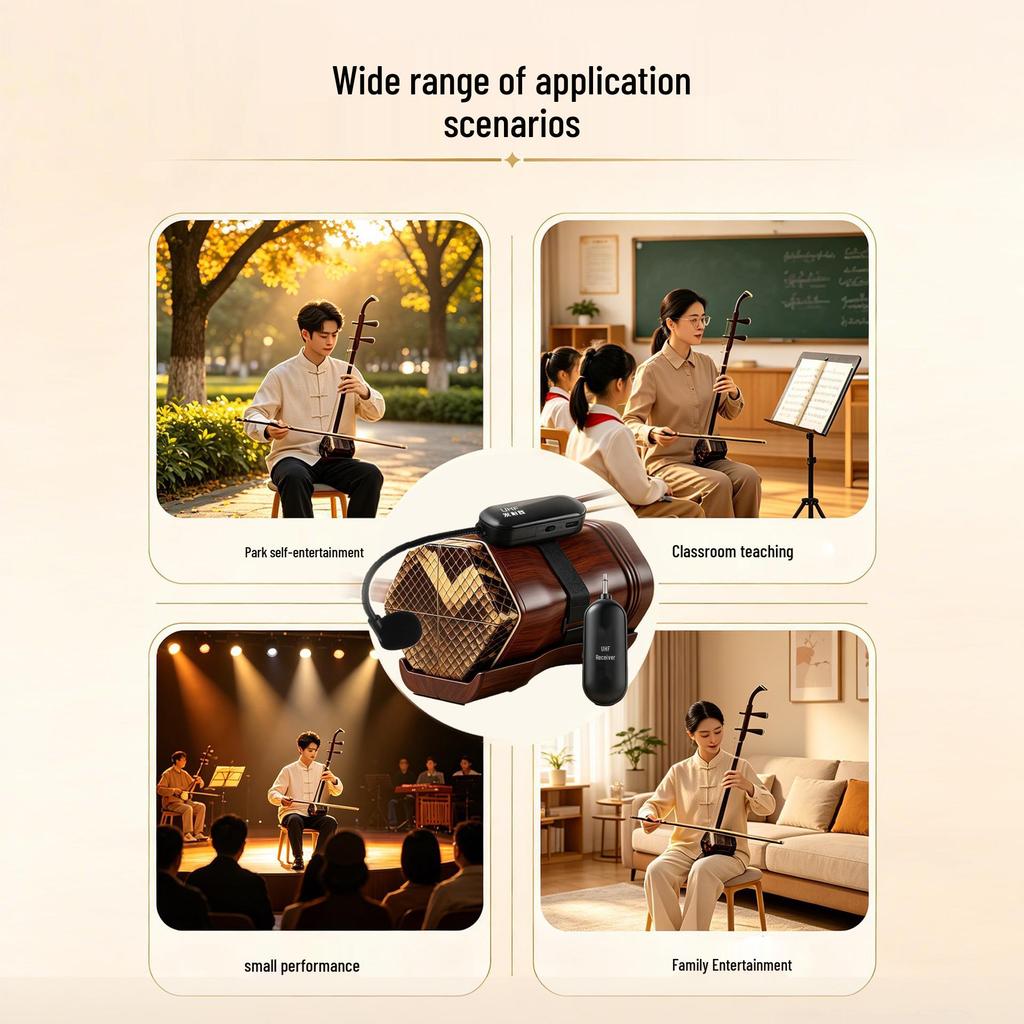 Erhu Bluetooth Wireless Microphone & Outdoor Amplifier Speaker Combo