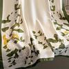 Silk Scarves Women Luxury Brand Hijab Scarf Floral Foulard Femme Shawls Wraps Silk Bandana Head Scarf Hijab Beach Poncho