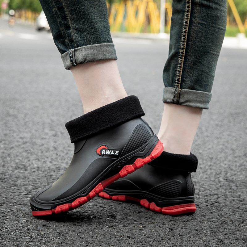 Summer Wakou low-top rain shoes men's short rain boots fashionable waterproof shoes non-slip fishing shoes comfortable work shoes
