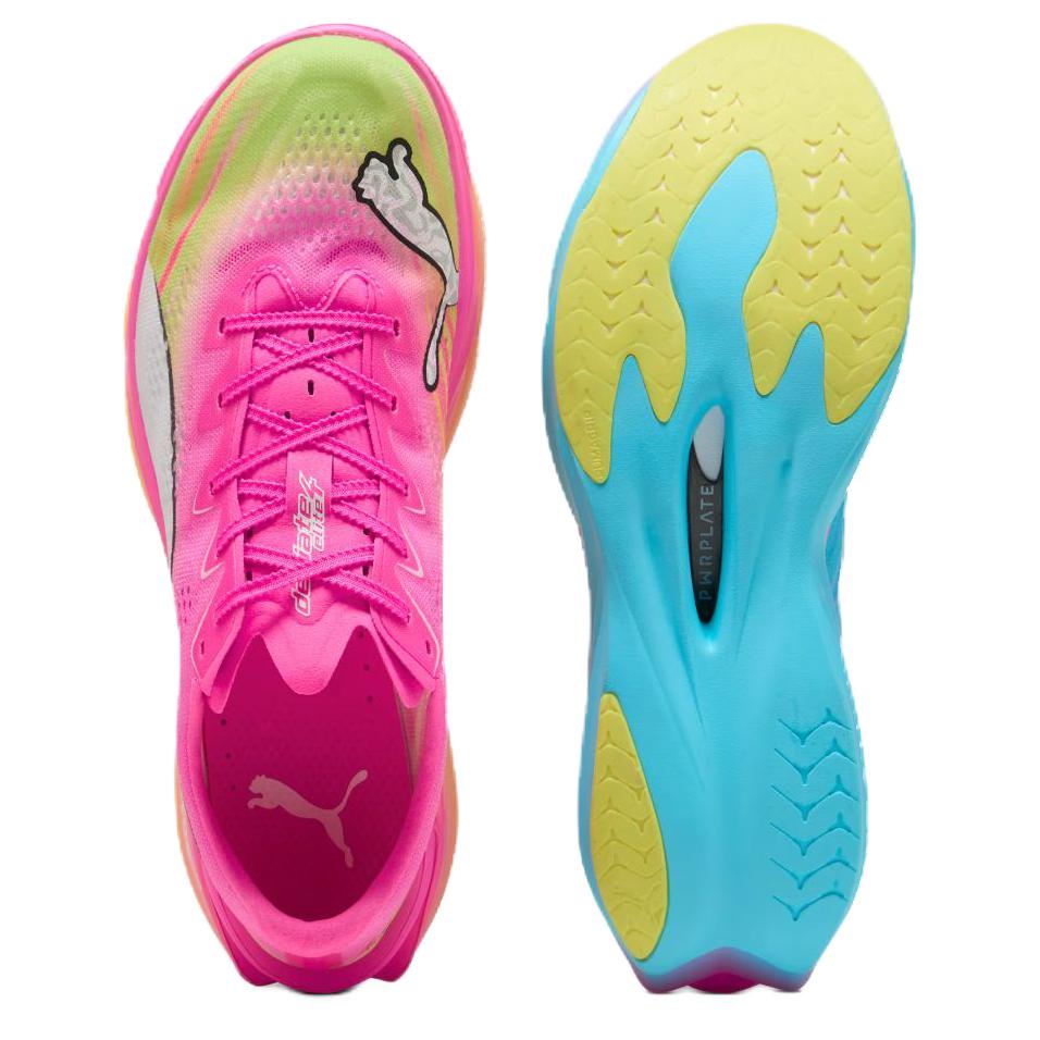 Puma Deviate Nitro Elite 4 'Poison Pink Yellow Alert Bright Aqua'