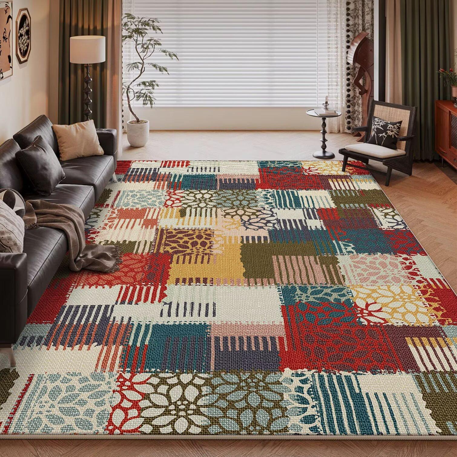 

America Style Carpets for Large Living Room Bohemian Decoration Bedroom Soft Rug 200x300 Sofa Coffee Tables Non-slip Floor Mat 60x90cm