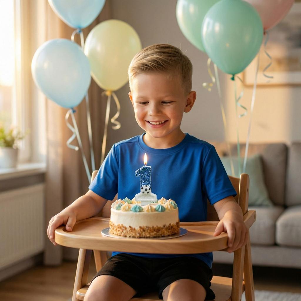 Creative Football Digital Birthday Candles