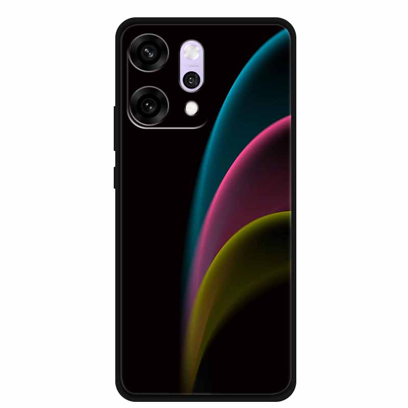 Funda de Dibujos Animados Para OPPO Reno 14 Pro Funda de Teléfono Suave de Silicona Para OPPO Reno14Pro Negra TPU Protectora Carcasa Trasera Mármol Para