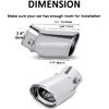 1.5-2.25 Inch(3.81cm-5.7cm) Adjustable Inlet Exhaust Tips, Bolt-On Design Chrome Plated Stainless Steel Exhaust Tailpipe Tips