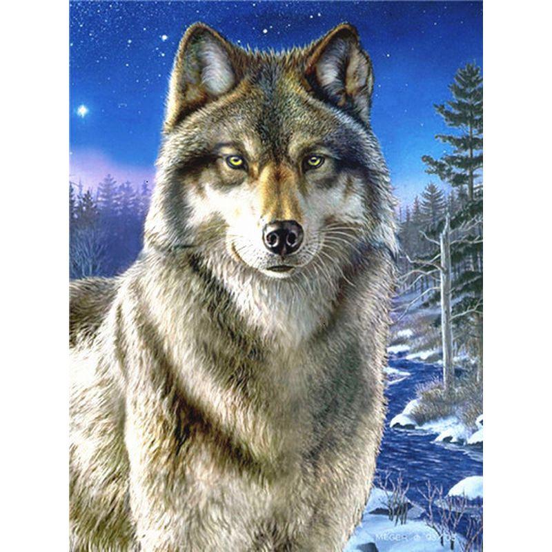 Wolf DIY 5D Diamant Malerei volle Runde Strass Gemälde Tier Diamant Stickerei Kreuzstich Mosaik Home Decor