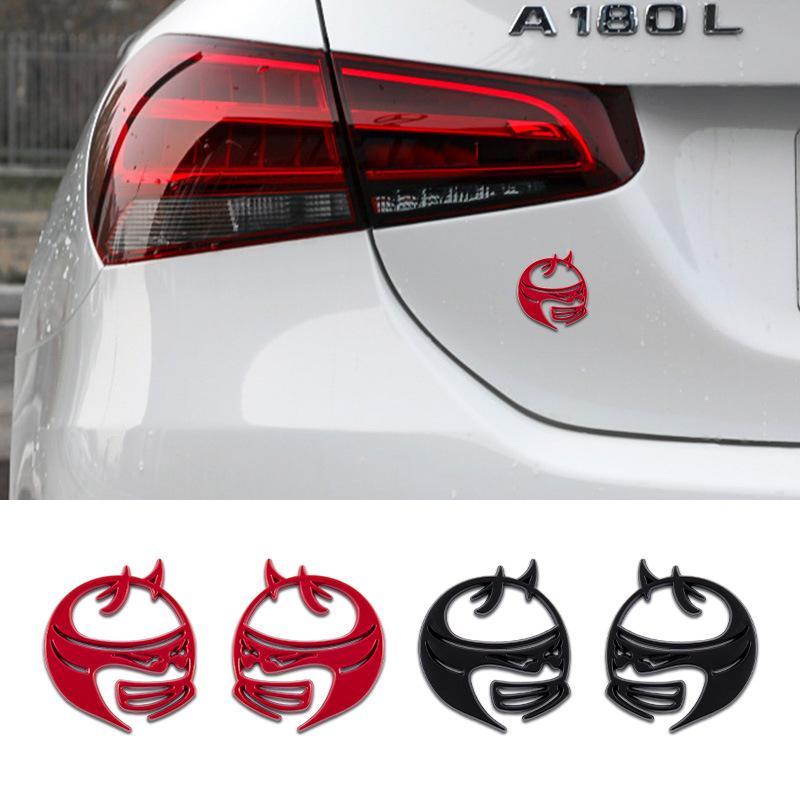 Car modification demon car sticker 3D three-dimensional personalized metal label body decoration sticker scratch sticker tail label side label