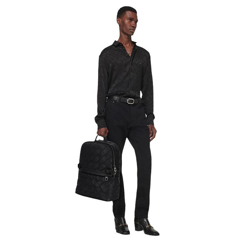 

Men s Waxed Cowhide Plaid Backpack: Versatile, Fashionable, Large Capacity for Students and Commuters 39*17*31 cm