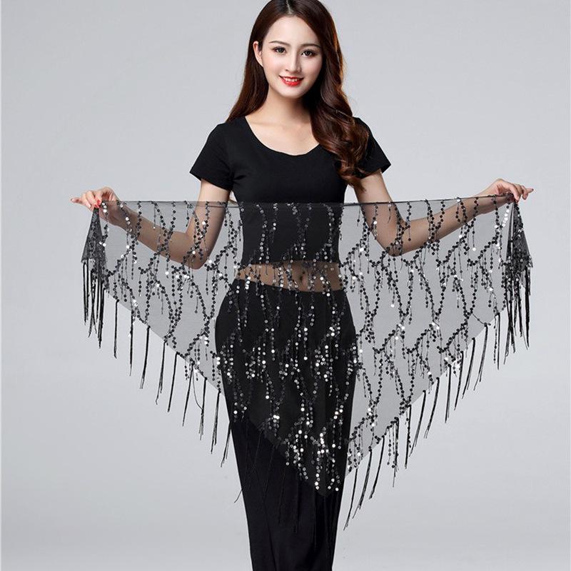 

Богемный пояс с пайетками и кисточками для танца живота