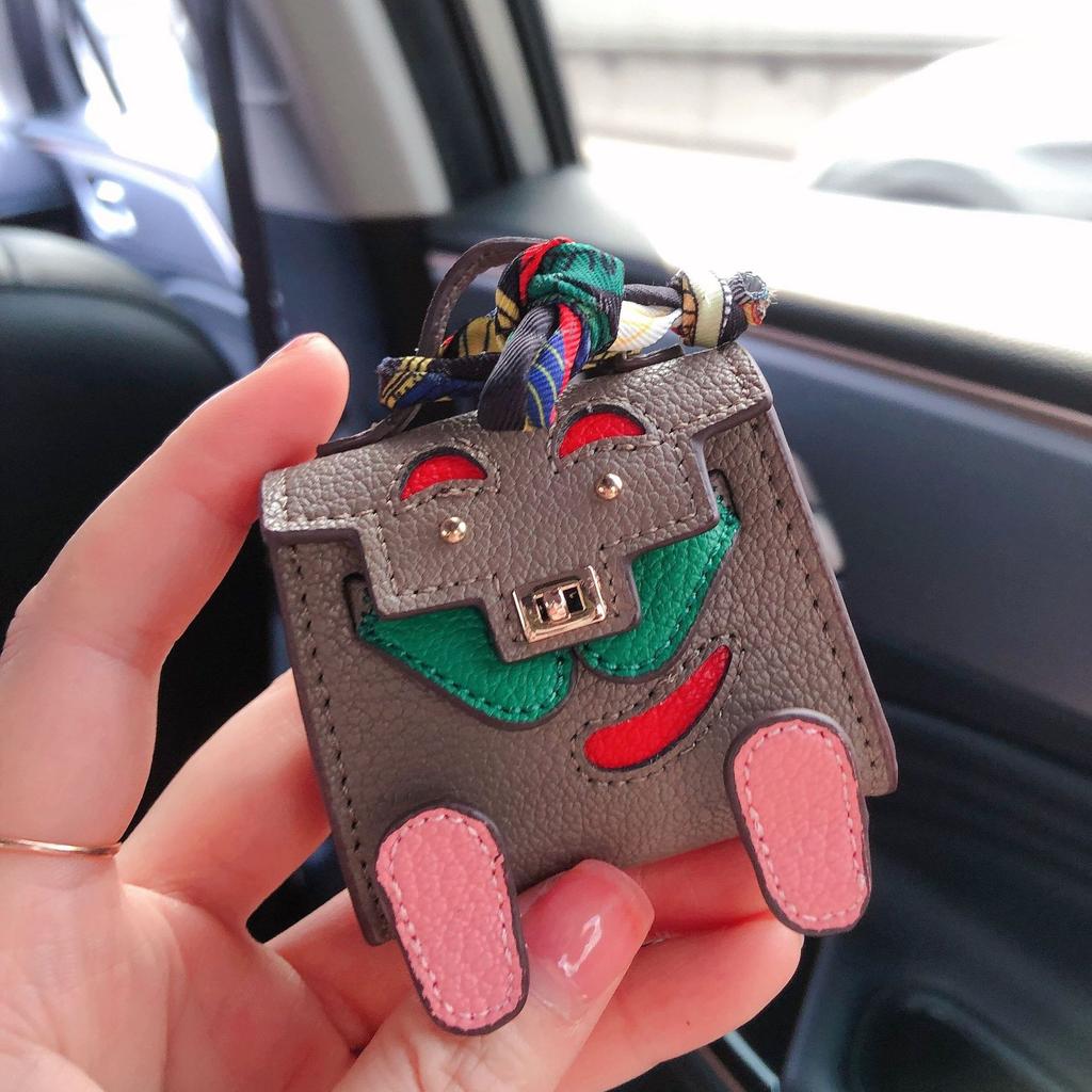 Microfiber Leather Bag Pendant Car Pendant Little Monster Female Japan And South Korea Trend Small Bag Guochao