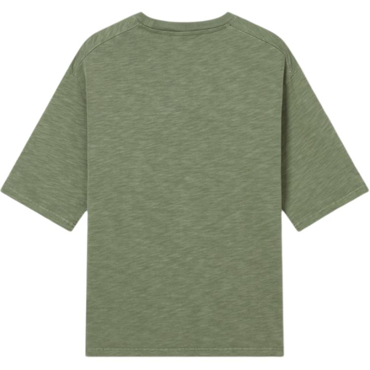 Levis Loose Soft Casual Comfortable Ribbed Crew Neck Short Sleeve T-Shirt Men Tops Dark-Green 003N4-0001