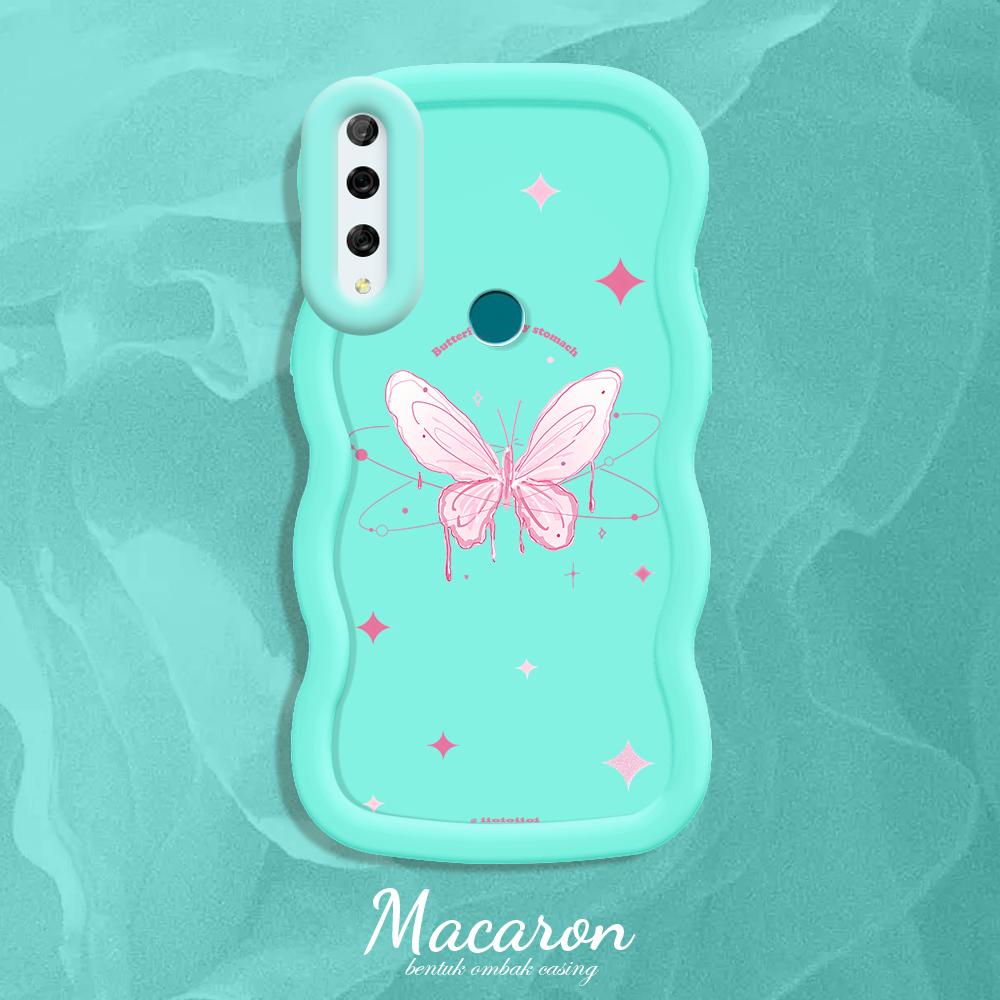 

М який силіконовий чохол Macaron Phone Case з малюнком Big Wave Edge Протиударний захисний гумовий чохол для iPhone Huawei Honor Infinix Tecno iPhone XR синій